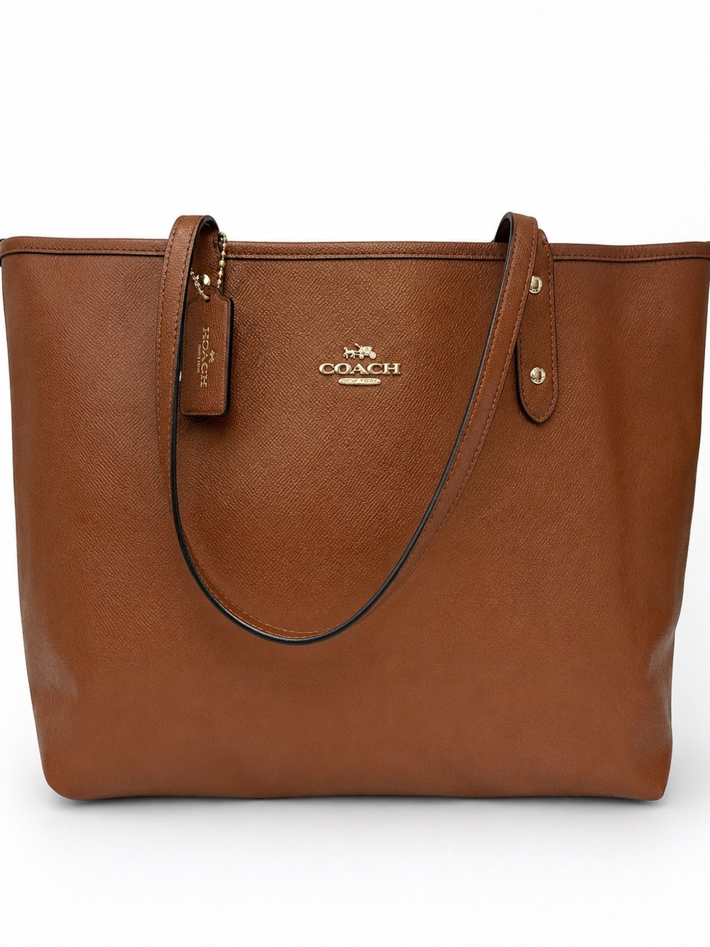 COACH City Tote Reversible Leather Handbag NWT & Wrist Zip Pouch Set - Picture 5 of 10